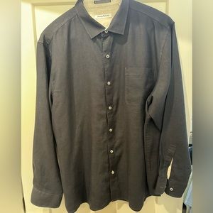 Tommy Bahama Men’s Black Linen Long Sleeve Shirt XXL